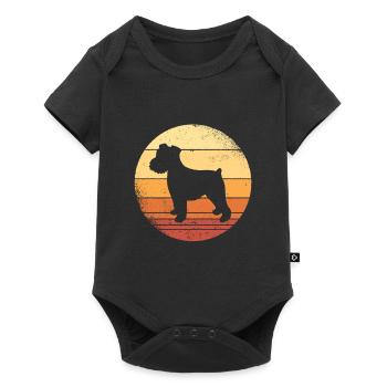 Miniature Schnauzer graphic family dog gift - Baby Premium short-sleeve bodysuit - black - Front