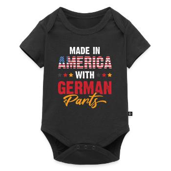 Germany flag USA America - Baby Premium short-sleeve bodysuit - black - Front