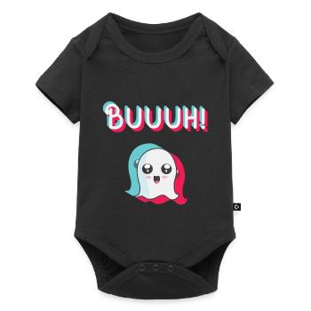 fantôme tiktok, tendance halloween - Body à manches courtes Premium Bébé - noir - Devant