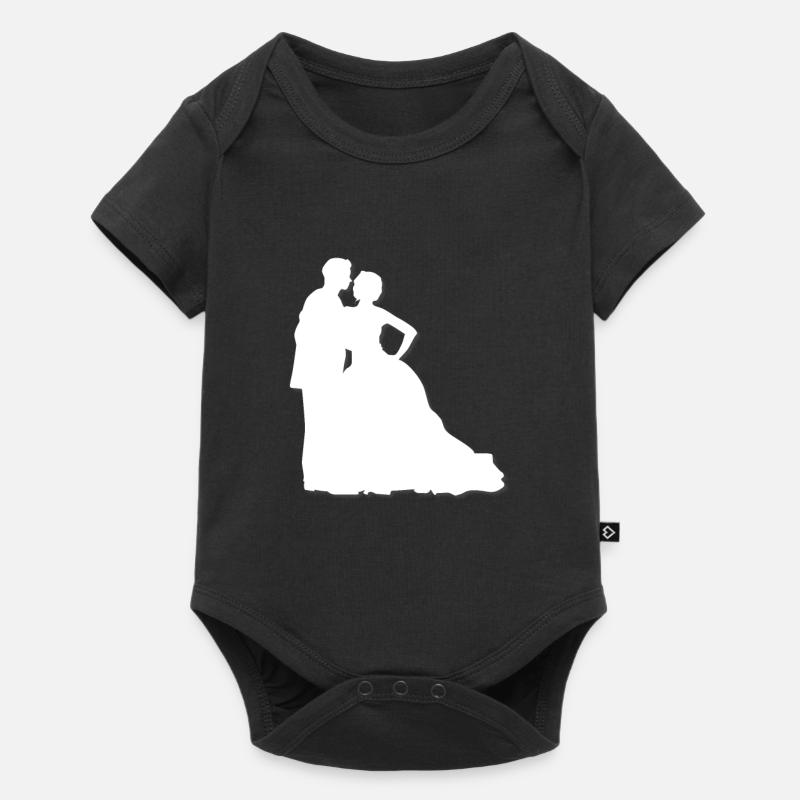 Hochzeit - Baby Premium Kurzarmbody - Schwarz