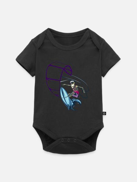 kitesurfing - Baby Premium short-sleeve bodysuit - black