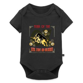 Year of the Buffalo 2021 Chinese Horoscope Year - Baby Premium short-sleeve bodysuit - black - Front