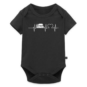Camper Heartbeat Camping Pulse Caravan EKG Gesch - Body à manches courtes Premium Bébé - noir - Devant