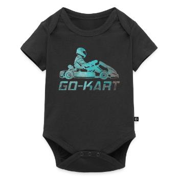 Kart go-kart karting kart pilote cadeau rétro - Body à manches courtes Premium Bébé - noir - Devant