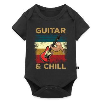 Vintage Paresseux Guitare Guitar &Chill - Body à manches courtes Premium Bébé - noir - Devant