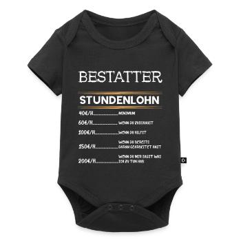 Lustige Bestatter Friedhof Bestattung Geschenke - Baby Premium Kurzarmbody - Schwarz - Vorne