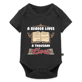 Lesen - Baby Premium Kurzarmbody - Schwarz - Vorne