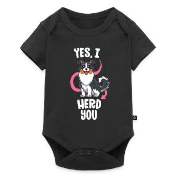 Funny Australian Shepherd Mom Gifts Aussie Yes I - Baby Premium short-sleeve bodysuit - black - Front