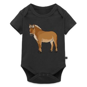 Cadeau de cheval de fjord norvégien - Body à manches courtes Premium Bébé - noir - Devant