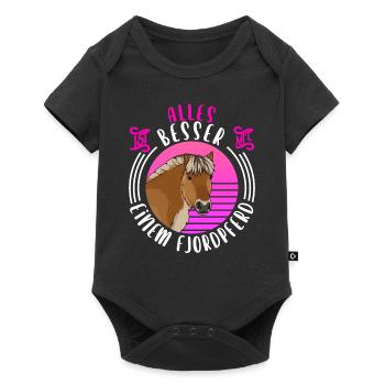 Cheval Fjord Idée cadeau Fjordi Poney Fjord - Body à manches courtes Premium Bébé - noir - Devant