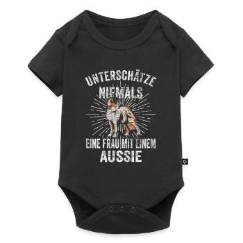 Australian Shepherd Hund Hundeliebhaber Lustige Sp - Baby Premium Kurzarmbody - Schwarz - Vorne