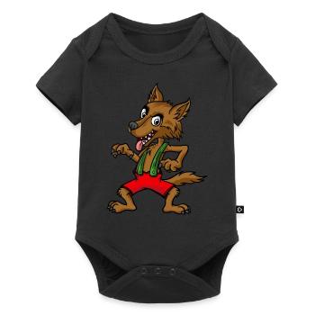 Big Bad Wolf - Costume d'Halloween paresseux des trois cochons - Body à manches courtes Premium Bébé - noir - Devant
