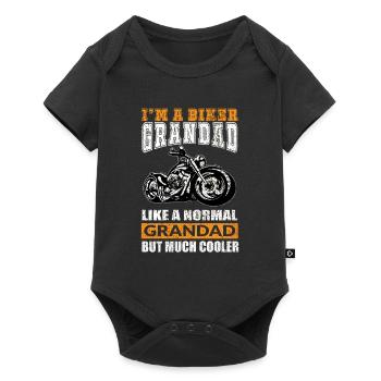 Vintage Biker Grandad Gift Like Normal Grandad - Baby Premium short-sleeve bodysuit - black - Front