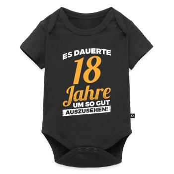 Geburtstag 18. Geburtstag 18. - Baby Premium Kurzarmbody - Schwarz - Vorne