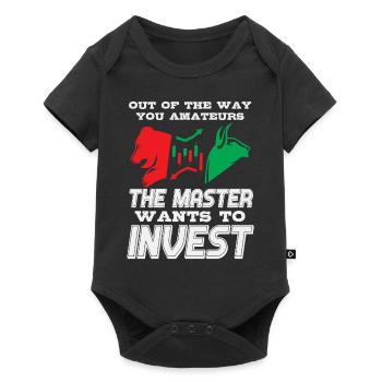 Invest in stocks on the stock exchange - Baby Premium short-sleeve bodysuit - black - Front