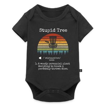 Stupid Tree Definition Funny Disc Golf or Frisbee - Baby Premium short-sleeve bodysuit - black - Front