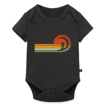 Surfeur cadeau vague Retro Surf Surf Plage - Body à manches courtes Premium Bébé - noir - Devant