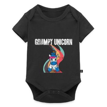 Evil unicorn bestseller | Grumpy Unicorn - Baby Premium short-sleeve bodysuit - black - Front