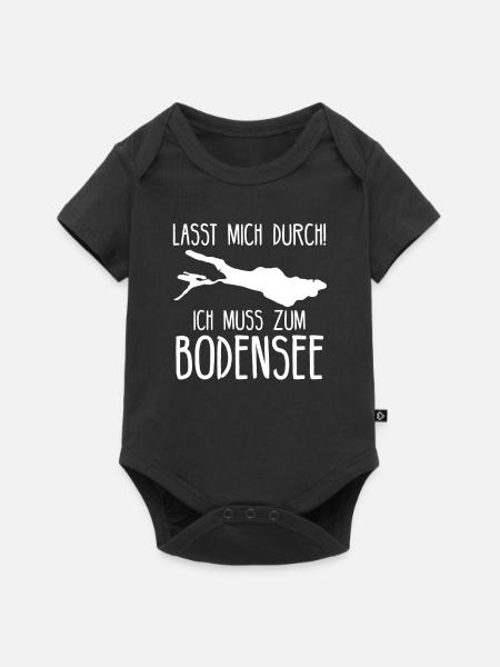 Bodensee See Kontanz Süddeutschland Geschenkidee - Baby Premium Kurzarmbody - Schwarz
