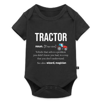 Tracteur Agriculture Agriculteur Trekker Champ - Body à manches courtes Premium Bébé - noir - Devant