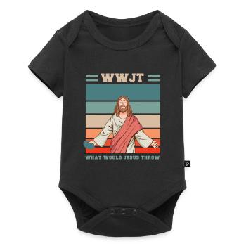 Jesus Disc Golf Gifts for a Disc Golf Fan - Baby Premium short-sleeve bodysuit - black - Front