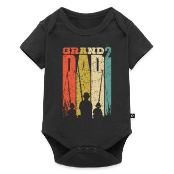 Cool pregnancy surprise grandpa design with - Baby Premium short-sleeve bodysuit - black - Front