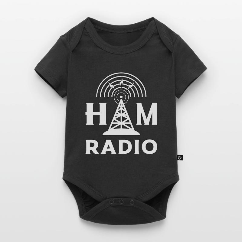 Radio HAM Operator Amateurfunk Antenne Geschenk Baby Premium Kurzarmbody