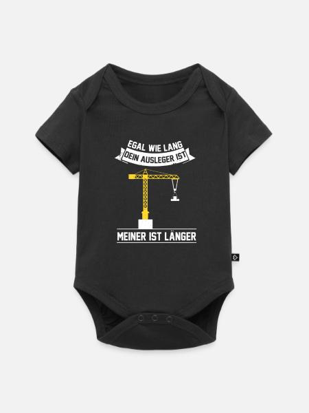 Kran - Baby Premium Kurzarmbody - Schwarz
