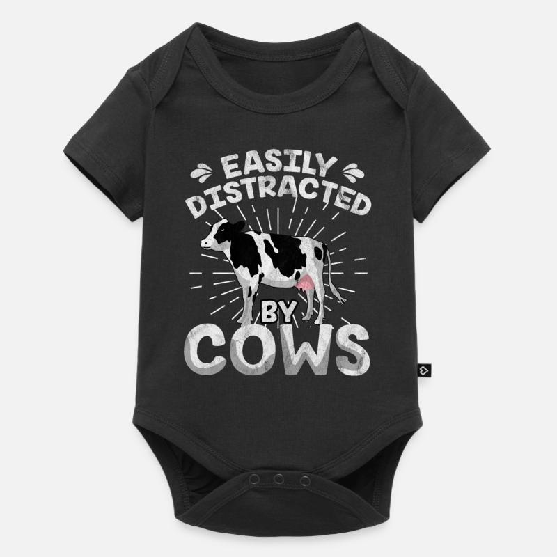 vache - Body à manches courtes Premium Bébé - noir