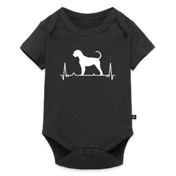 Heartbeat Heartbeat Propriétaire de chien Riesenschnauzer - Body à manches courtes Premium Bébé - noir - Devant
