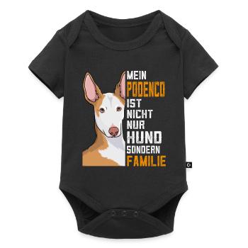 Podenco Hund ist Familie Geschenk - Baby Premium Kurzarmbody - Schwarz - Vorne