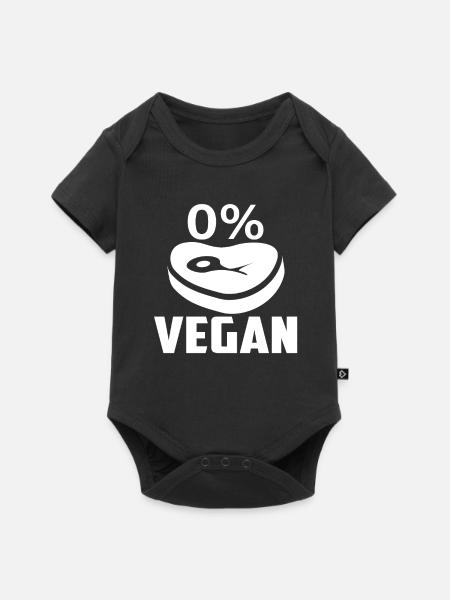 Anti Vegan - Baby Premium Kurzarmbody - Schwarz