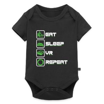 Eat Sleep Repeat VR Gamer Gaming Virtual Reality - Baby Premium short-sleeve bodysuit - black - Front