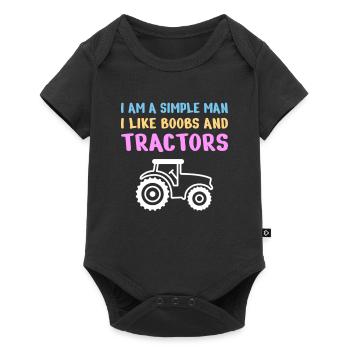 TRACTORS / FARM LIFE / COUNTRY LIFE: Simple man - Baby Premium short-sleeve bodysuit - black - Front