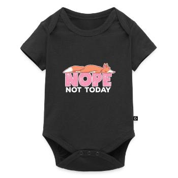 Nope Not Today Sleeping Fox Foxes Lover - Baby Premium short-sleeve bodysuit - black - Front