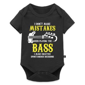 Bass player bass player bass guitar gift idea - Baby Premium short-sleeve bodysuit - black - Front