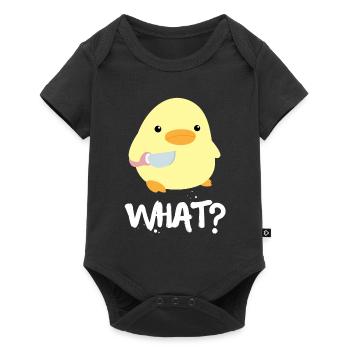 What What Duck With Knife Meme Funny Saying Fun - Body à manches courtes Premium Bébé - noir - Devant