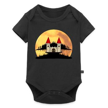 Middle ages castle fortress nature fantasy - Baby Premium short-sleeve bodysuit - black - Front