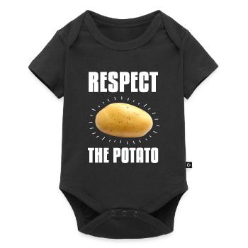 Respectez la pomme de terre Vegan Potato Fun - Body à manches courtes Premium Bébé - noir - Devant