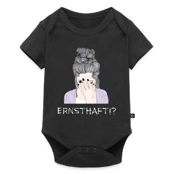 Katastrophe Frauen Vintage Retro Ernsthaft - Baby Premium Kurzarmbody - Schwarz - Vorne
