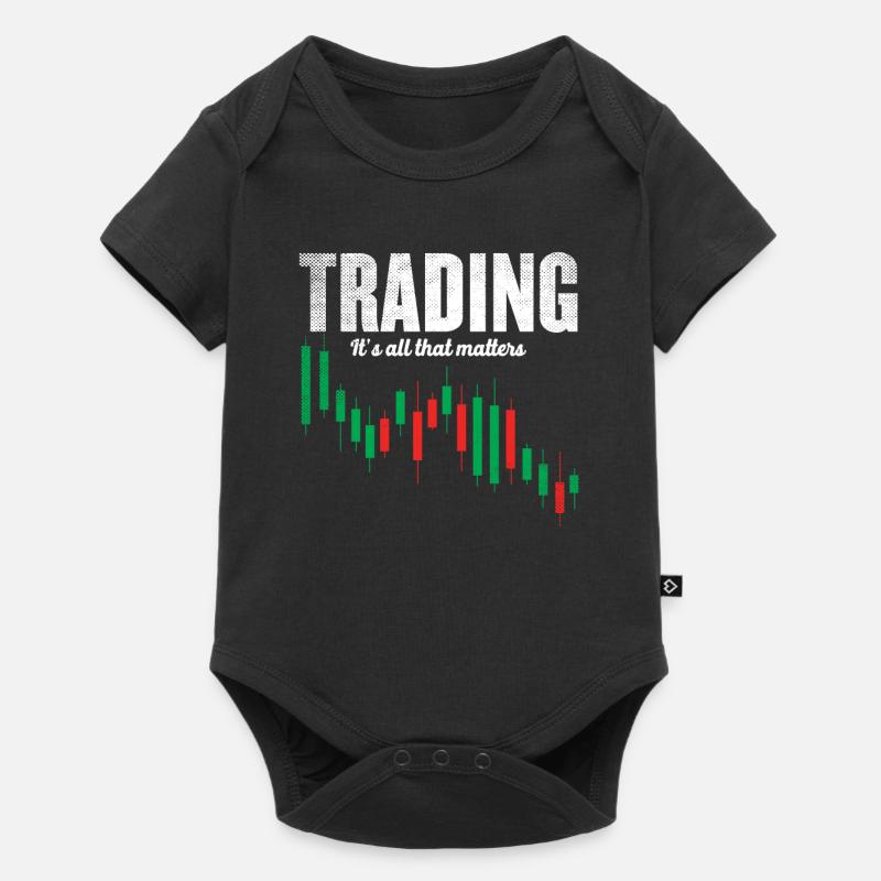 Day trading - trading - Body à manches courtes Premium Bébé - noir