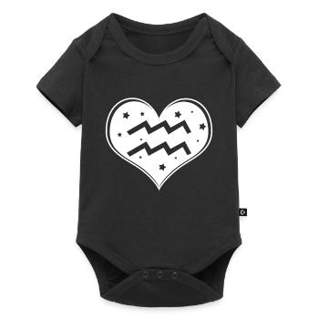 Zodiac Aquarius - Baby Premium short-sleeve bodysuit - black - Front