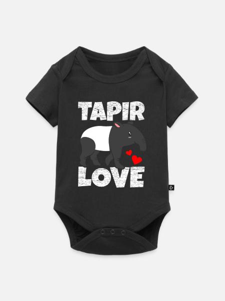 Tapir - Baby Premium Kurzarmbody - Schwarz