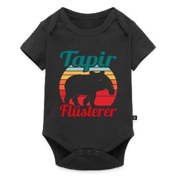 Tapir Säugetier Niedliche Geschenkidee - Baby Premium Kurzarmbody - Schwarz - Vorne