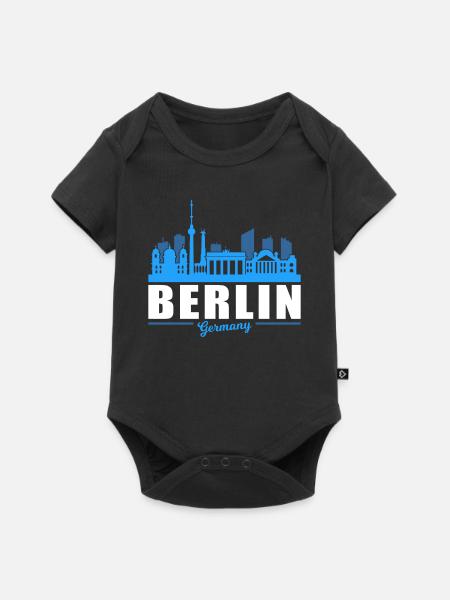 Berlin - Baby Premium Kurzarmbody - Schwarz