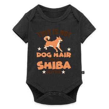 Support pour chien Akita à paillettes Shiba Inu - Body à manches courtes Premium Bébé - noir - Devant