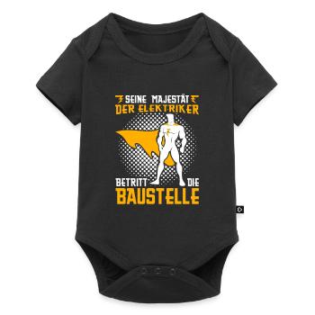 Elektriker Arbeit Baustelle Handwerker Handwerk - Baby Premium Kurzarmbody - Schwarz - Vorne