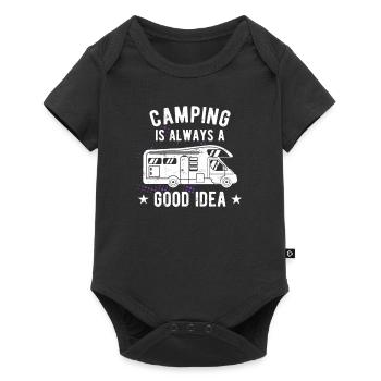 motorhome funny campsite motif motorhome - Baby Premium short-sleeve bodysuit - black - Front