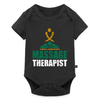 Massothérapeute faisant des travaux de massothérapie - Body à manches courtes Premium Bébé - noir - Devant