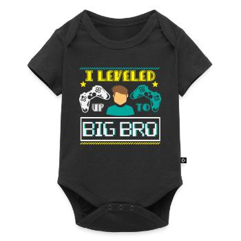Gamer Gaming Leveled Up to Big Bro - Baby Premium short-sleeve bodysuit - black - Front